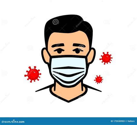 Sick Man Protection Mask Against Flu Stock Illustrations – 390 Sick Man Protection Mask Against ...