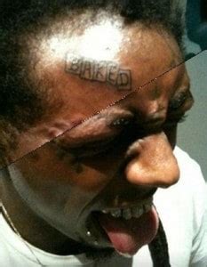 Lil Wayne New Tattoo: “BAKED” Forehead Ink - After Inked Aftercare