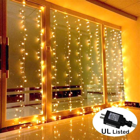 AMARS Safe Voltage Bedroom String LED Curtain Lights Waterfall Window Lights Outdoor Indoor LED ...