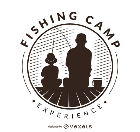 Fishing Silhouettes Label Logo Template Vector Download