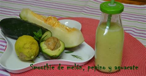 SMOOTHIE DE MELÓN, PEPINO Y AGUACATE