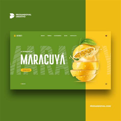 Diseño página web de frutas a domicilio | Banner design layout, Banner ...