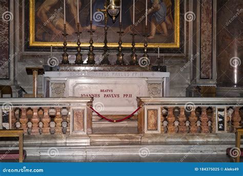 Tomb of Pope John Paul II.Vatican Editorial Image - Image of ...