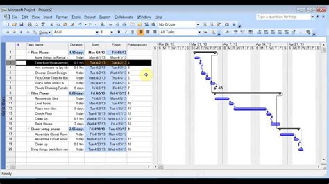 Microsoft Project 2007 Pt 1 (Tasks) - YouTube