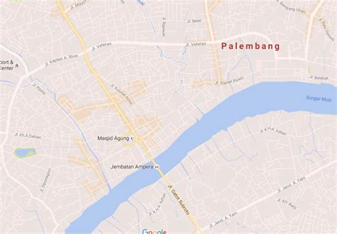 Map of Palembang