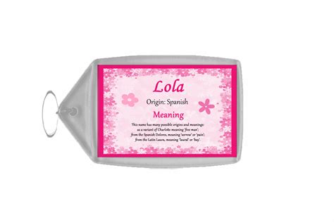 Lola Personalised Name Meaning Placemat - The Card Zoo