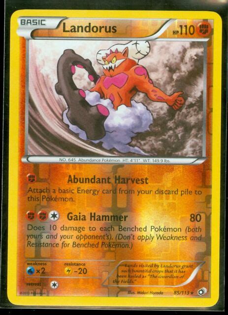 Landorus Holo RARE Pokemon Legendary Treasures Card 85 113 for sale ...