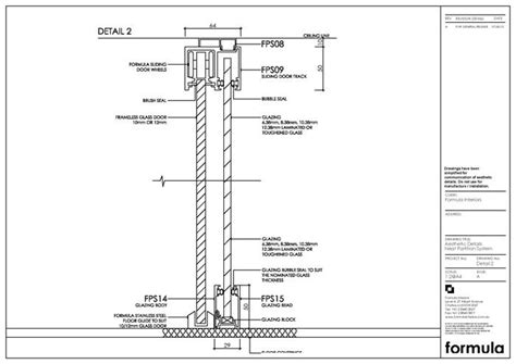 Door detail, Detailed drawings, Sliding glass door