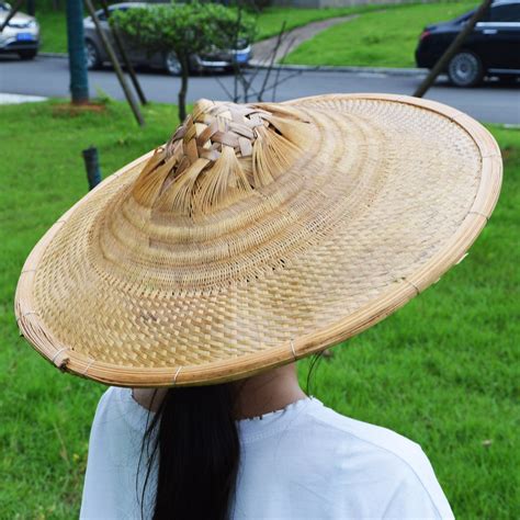 Bamboo Hat Ancient Chinese Traditional Hat Carefully Weave High Quality Diameter 18/ Depth 4or ...