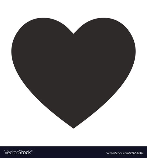 Black heart icon love icon Royalty Free Vector Image