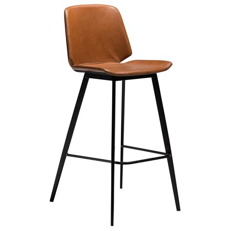 Real Leather Kitchen Stools / The padded, curved seat in faux leather with nailhead trim ...