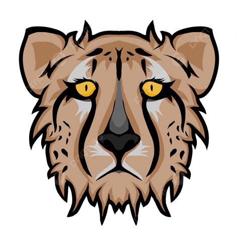 Cheetah Head PNG Image, Cheetah Head Cartoon Vector, Cheetah, Head, Vector PNG Image For Free ...