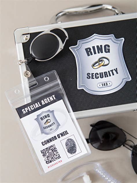 Printable Ring Security ID Badge with editable name and Case | Etsy