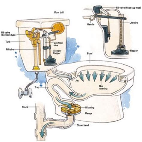 Diagram Toilet Flushing System Replacing Toilet Flush Pipe