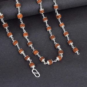 Vivity Shivji Bhole Nath Yogi Himalayan Rudraksha Mahakal Necklace Mala Silver Plated Brass ...