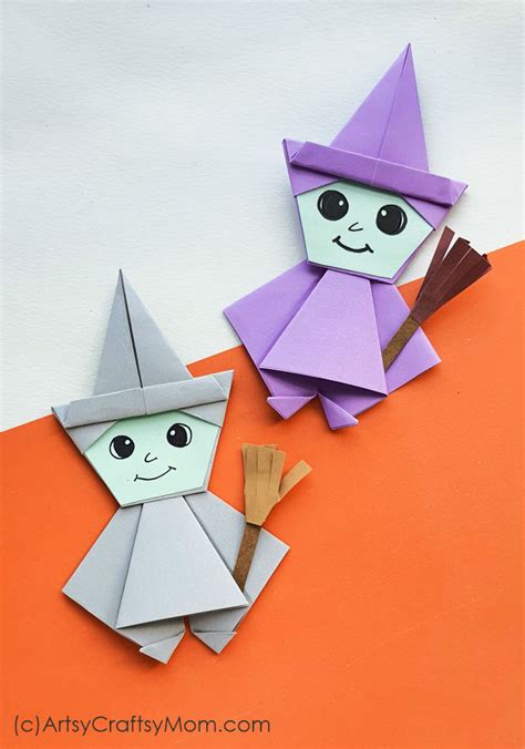 Easy Origami Witch Craft For Kids | Halloween Craft