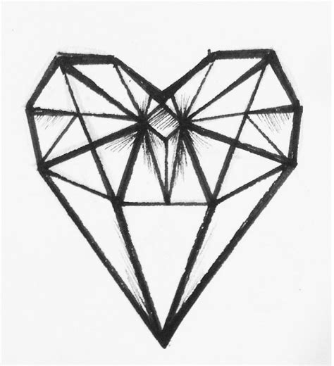 Heart Diamond Drawing at GetDrawings | Free download