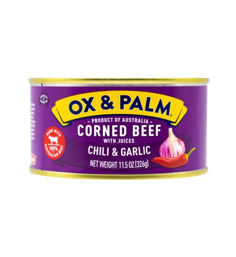 Ox & Palm Corned Beef with Juices (Chili and Garlic) - 11.5 oz