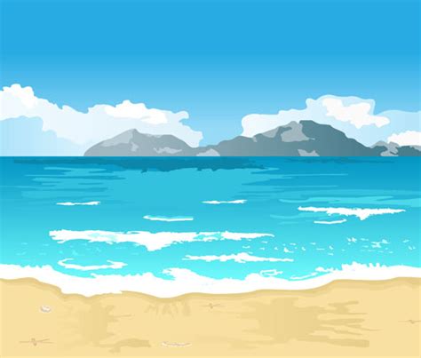 seaside vector - Clip Art Library