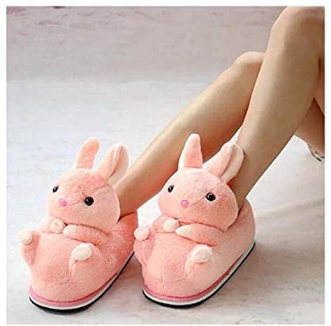 Womens Cute Animal Slippers Novelty Cozy Fuzzy Slippers Soft Plush Winter Warm House Shoes