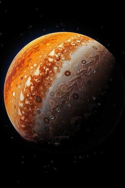 Premium AI Image | Jupiters moon Io landing snapshot background with empty space for text