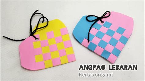 cara membuat angpao lebaran kertas origami bentuk love| amplop lebaran