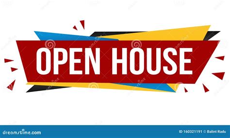 Open house banner design stock vector. Illustration of home - 160321191