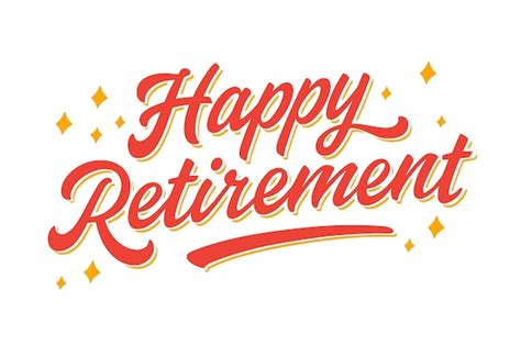 Free Vector | Hand drawn happy retirement lettering