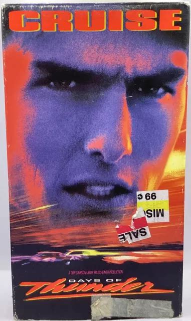 DAYS OF THUNDER VHS 1990 Tom Cruise Nascar **Buy 2 Get One Free** $2.99 - PicClick