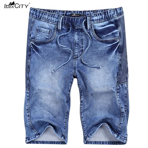 Men's Casual Slim Jean Shorts Summer Elastic Waistband Denim Shorts | Walmart Canada