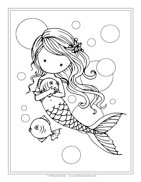 Printable Coloring Pages Of Mermaids