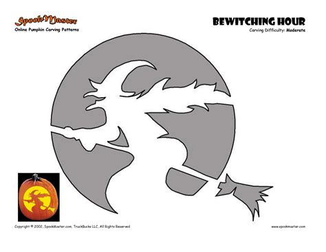 Witch (Pumpkin Stencil - Pumpkin Pattern - Pumpkin Template - Jack-o-lantern stencil) : r ...