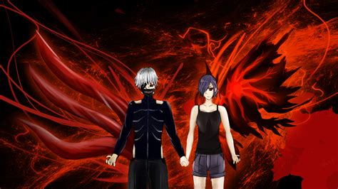 Tokyo Ghoul: Kaneki XTouka by KingFirejet on DeviantArt