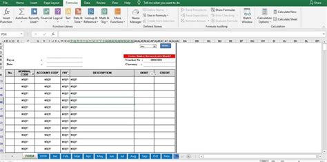 Make Transaction/Journal Voucher Form in Excel for Accounting ...