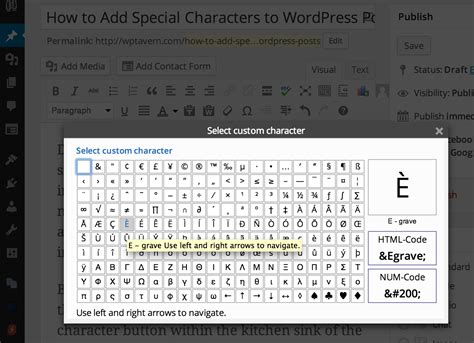 How to Add Special Characters to WordPress Posts