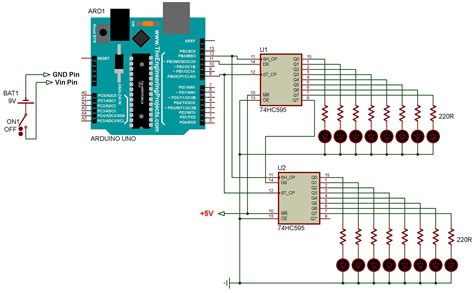 http://www.zpag.net/Electroniques/Arduino/74HC595/74hc595_dual_one_by_one.html | Arduino, Led ...