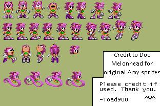 Sonic CD Amy Sprite Edits by Toad900 on DeviantArt