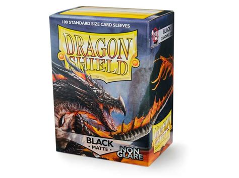 Black Matte Non-Glare Dragon Shield (100ct)