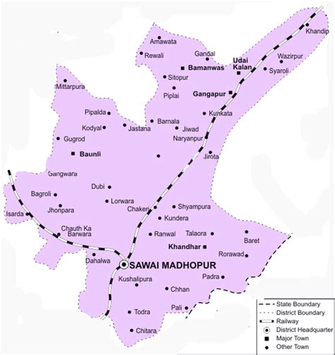 Sawai Madhopur District Map - View Sawai Madhopur District Road Map of ...