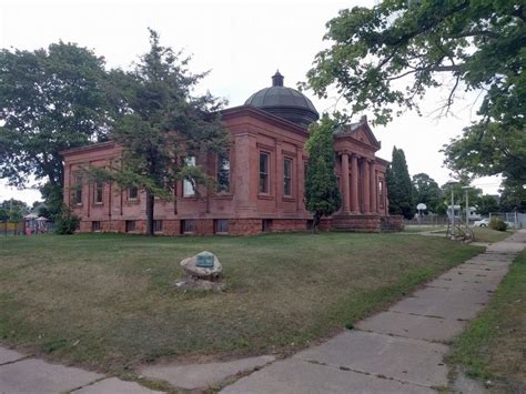 First Public Schoolhouse in Escanaba Historical Marker