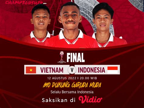 Link Live Streaming Indonesia vs Vietnam di Final Piala AFF U-16 2022 | Vidio