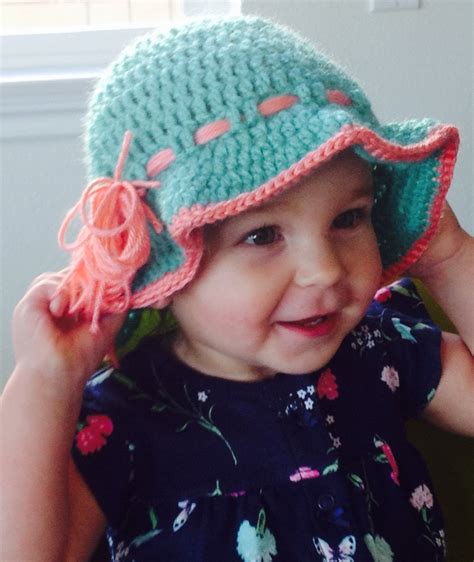 Crochet sun hat baby girl sun hat infant sun hat newborn | Etsy