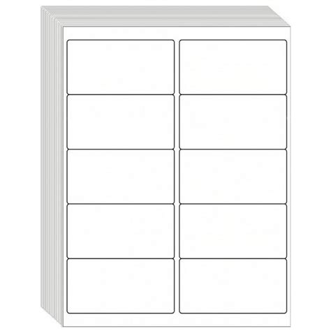 NefLaca Shipping Labels 2x4, 10 per Page Blank White Sticker Labels for ...