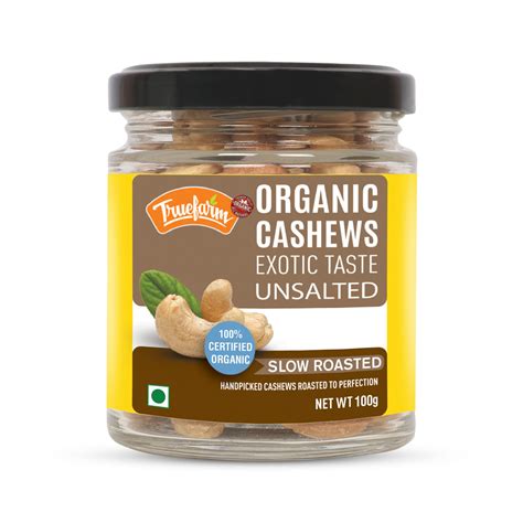 Truefarm Organic Roasted Cashews - 100 g