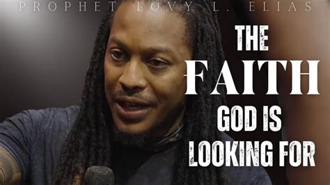 a man with dreadlocks is talking into a microphone and has the words, the faith god is looking for