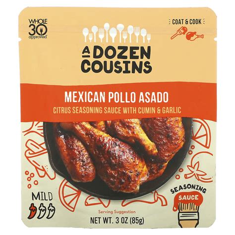 A Dozen Cousins, Mexican Pollo Asado Seasoning Sauce, 3 oz (85 g)