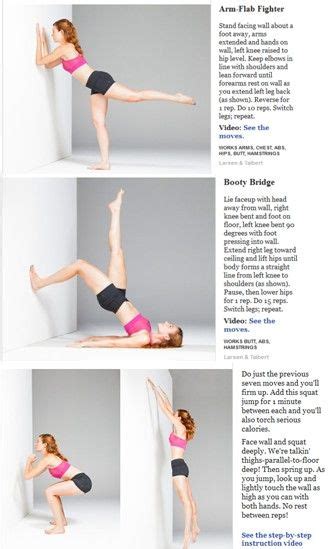 Pin by Ann on Workout | Wall workout, Bodyweight workout beginner, Exercise