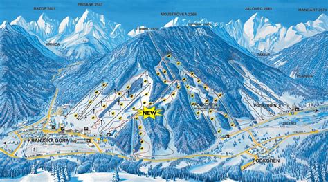 Kranjska Gora Piste Map / Trail Map