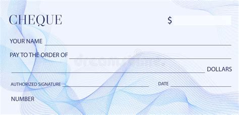 A4 Cheque Template