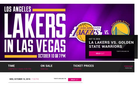 Lakers-Warriors preseason tickets sell out